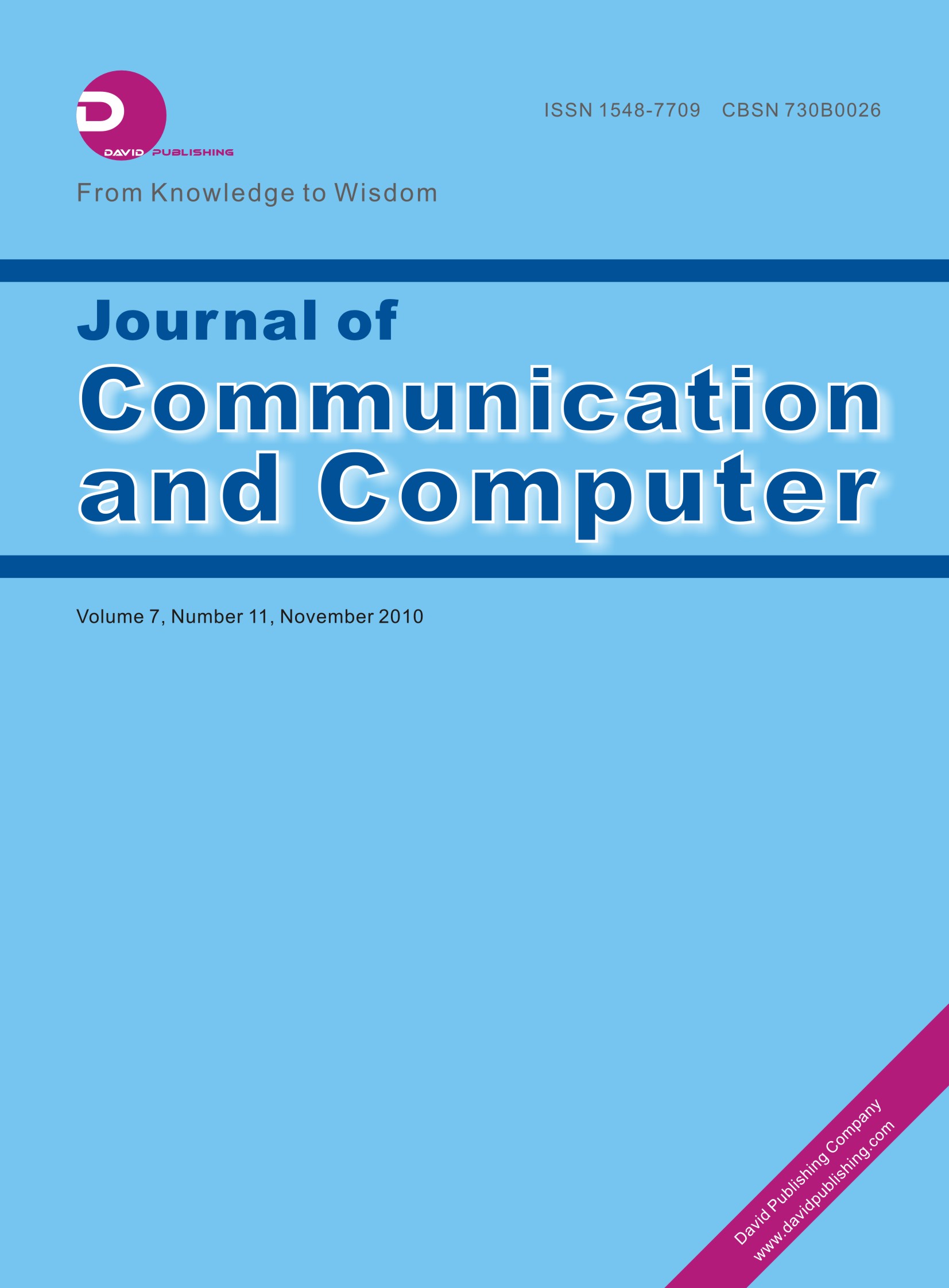 Journal of Communication and Computer